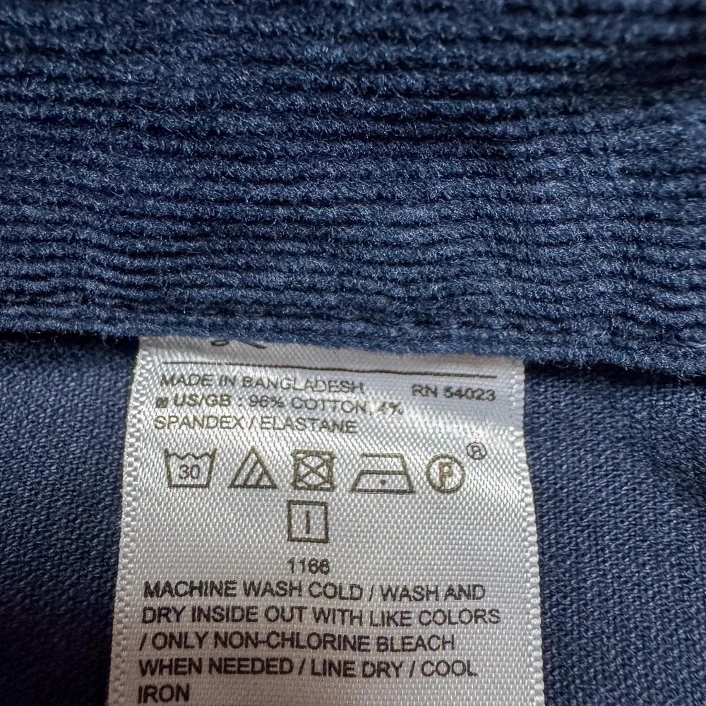 Banana Republic Corduroy Pants Mens 30x32 Blue Washwell Slim Stretch Casual NEW‎